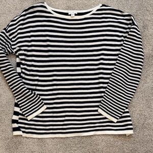Striped Black and White Women's Top